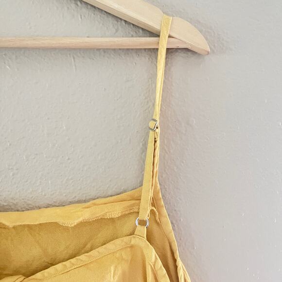 Anthropologie Cloth and Stone yellow open tie on the back midi dress - Picture 8 of 10